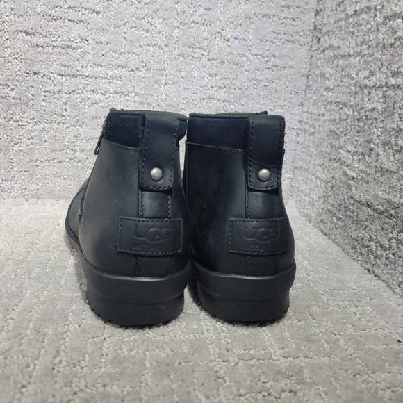 UGG Attell Women's Size 9 Waterproof Leather Side Zip Comfort Winter Ankle Boots - Picture 6 of 10